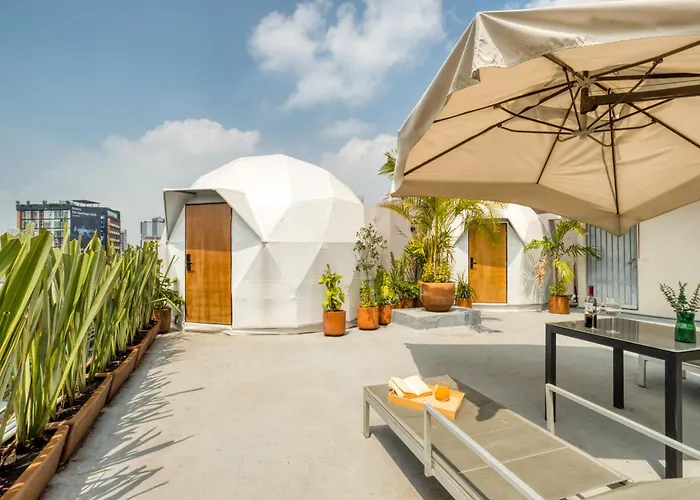 Umbral Sky Domes In Roma Norte Campsite Mexico City
